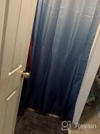 img 1 attached to Lagute CozyHook Ombre Textured Hook Free Shower Curtain For Bathroom With Snap-In Liner & Mesh Top Window, Weighted Hem, Machine Washable (Blue Gradient, 72Wx72L) review by Cory Owens
