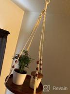 img 1 attached to Beautiful BOHO Chic Macrame Plant Hangers Shelf - Indoor Decorative Pot Holder With Flower Cut Outs - TIMEYARD Bohemian Home Decor, In Box review by Latoya Luckett