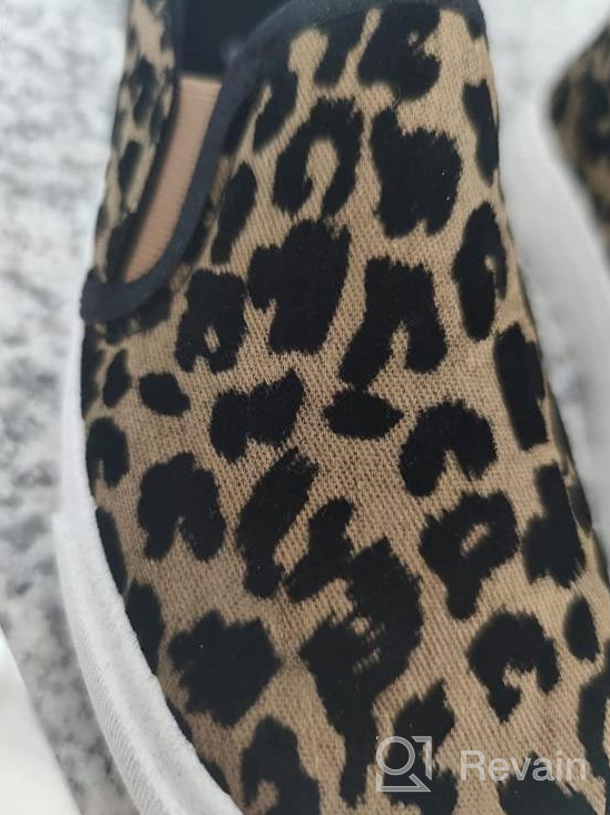 img 1 attached to Leopard Print Canvas Sneakers for Toddler/Little Kid - Boys' and Girls' Slip-on Loafer Shoes with Flats review by Hanson Kendrick