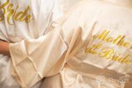 img 1 attached to Women'S Satin Robe Short Kimono For Bride & Bridesmaid Wedding Party With Gold Glitter Or Rhinestones review by Brian Foster