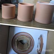 img 1 attached to Set Of 3 POTEY Terracotta Planters With Drainage Hole And Saucer - 6 Inch, 5 Inch, And 4 Inch Cylindrical Indoor Flower Containers - Unglazed Clay Pots Perfect For Plants - Model Number 222231 review by Johnathan Cash