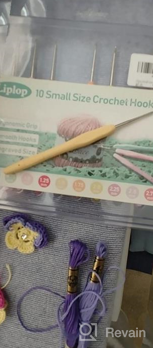 img 1 attached to Ergonomic Lace Crochet Hook Set For Fine Thread Crafts - 10 Small Hooks (0.5~2.75Mm) review by Joshua Vogel