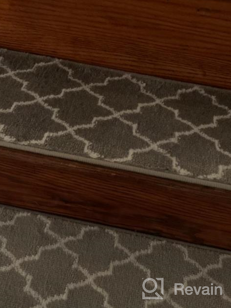 img 1 attached to Upgrade Your Stair Safety With SUSSEXHOME Polypropylene Carpet Strips - Easy To Install Runner Rugs W/ Double Adhesive Tape - Set Of 7 Decorative Mats In Brown review by Davon Man