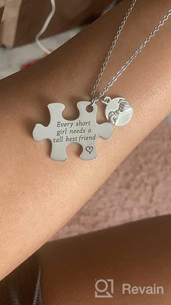 img 1 attached to 👯 PLITI Funny Short Tall BFF Matching Gifts Bracelet Set - Celebrate Best Friends! Bestie Gifts, Friendship Jewelry Set review by Whitney Starvaggi