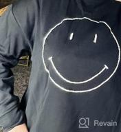 img 1 attached to Smiley Graphic Crewneck Sweatshirt For Women - Long Sleeve Casual Pullover Top With Happy Face Design review by Seth Bushey