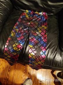 img 7 attached to 🧜 Loxdonz Kids Baby Girls Mermaid Fish Scale Stretch Long Leggings Tight Pants: Sparkle and Swim in Style