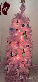 img 6 attached to Сверкающий синий воротник для рождественской елки с блестками - 33,5-дюймовая крышка для подставки для рождественской елки - идеальный декор для дома для отдыха