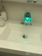 картинка 1 прикреплена к отзыву 💧 ROVATE LED Chrome Bathroom Sink Faucet with Waterfall Glass Spout - Single Hole or 3 Hole, 4 Inch Centerset от Joshua Cameron