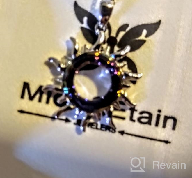 img 1 attached to Swarovski Crystal Sun Necklace with Sterling Silver/ Cat Pendant, 925 Silver Burning Sun Charm/ Cute Animal Cat Jewelry Gift for Women Girls 18''+2'' review by Michael Daniels