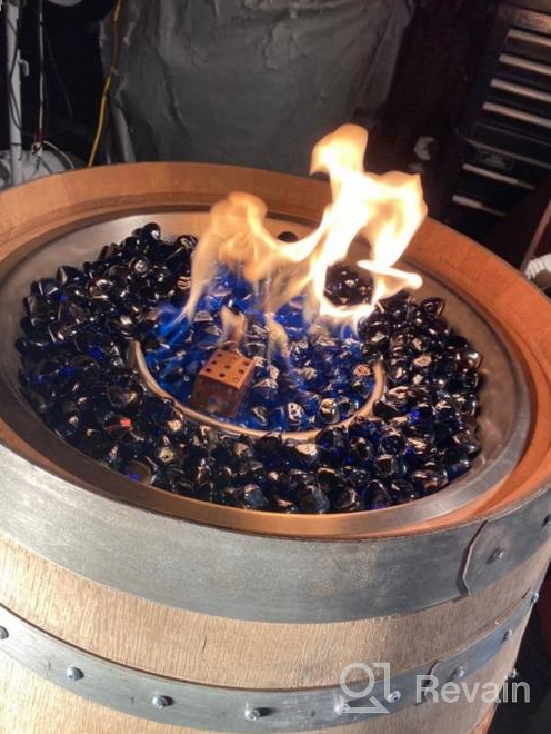 img 1 attached to 1/2 Inch Cobalt Blue Fire Glass Diamonds For Fireplace, Fire Pit & Landscaping - 10 Pound Blended High Luster Mr.Fireglass Rocks review by Michael Bryan