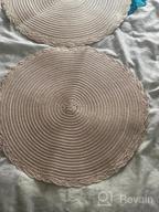 img 1 attached to U'Artlines 15 Inch Round Cotton Placemats Non Slip Heat Resistant Braided Table Mats For Fall, Dinner Parties, BBQs, Indoor And Ourdoor Use (6Pcs Placemats, Beige) review by Jon Joung
