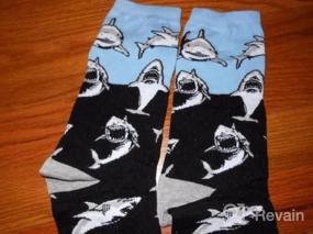 img 5 attached to Zmart мужские носки с изображением акулы, инопланетянина, бигфута, космонавта, покер, медицинские носки с изображением скелета и животных, забавные подарки