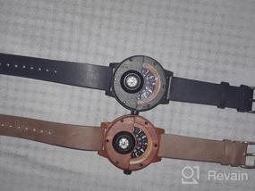 img 7 attached to Men'S Lightweight Handmade Wooden Watch - GORBEN Compass Turntable Quartz Sports Timepiece