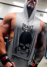 img 7 attached to Sleeveless Fitness Stringers for Men - Bodybuilding Workout Apparel in Active Wear