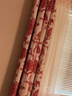 img 1 attached to Transform Your Space With DriftAway Freda Jacobean Floral Blackout Curtains review by James Prizgint