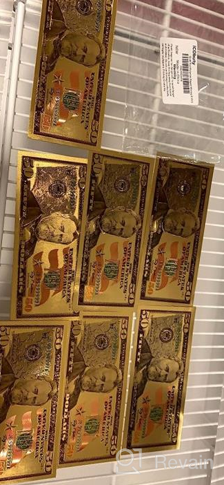 img 1 attached to Impressive ICObuty Gold Foil Polymer Paper Money Set - 8 PCS $1-$1 Million 1:1 Size 3D Crafts Gift review by Chelsea Hayes