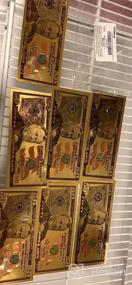 img 4 attached to Impressive ICObuty Gold Foil Polymer Paper Money Set - 8 PCS $1-$1 Million 1:1 Size 3D Crafts Gift