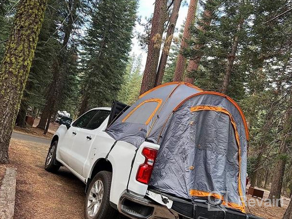 img 1 attached to 🚚 JoyTutus Orange Pickup Truck Tent: Waterproof, Double Layer, Portable for 2 People – Ideal Camping Companion, 5.5'-6' Bed review by Alan Estell