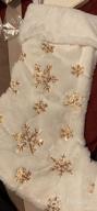 img 1 attached to 4 Pack 20 Inch Cream White Faux Fur Xmas Stockings W/ Gold Sequin Snowflakes - Super Soft Thick Plush For Christmas Decoration Holiday Decor (Dremisland) review by Jennifer Irvin