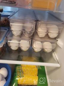 img 6 attached to 56 Egg Storage Bin Set - 4 Stackable Bins W/ Handle & Lid, BPA Free Polyethylene For Fridge, Freezer & Pantry Organization