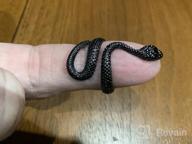 img 1 attached to 🐍 Gold Snake Ring for Men and Women: Gothic Silver Snake Rings - Adjustable Vintage Ring for Men (Eboy) review by Tre Boyer