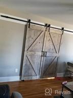 img 1 attached to Transform Your Space With ZEKOO 11 FT Double Barn Door Hardware Kit - Heavy Duty Steel, Black Finish review by Adrian Garcia