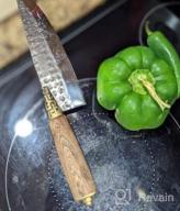 img 1 attached to Experience The Ultimate Precision: Handmade 8 Inch LongQuan Santoku Knife With Full Tang Pear Wood Handle And 9Cr18Mov Steel - Perfect For Home Kitchen And Restaurant - Comes In A Gift Box review by Shafiq Wang