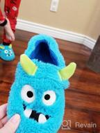 img 1 attached to Monster Toddler Boys Slippers For Kids Bedroom House Shoes. review by Wayne Espinoza