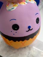 img 1 attached to Anboor Jumbo Panda Egg Squishy Toy: Slow Rising, Creamy Candy Ice Cream Shapes, Scented Kawaii Animal Figurine For Collectors - 5.5 Inches, 1 Piece review by Chris Bhatia