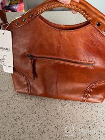 img 6 attached to Women'S Vintage Leather Shoulder Bag: Crossbody Satchel Purse For Stylish Fashion And Functionality