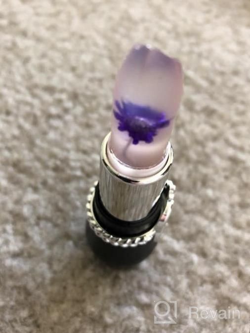 img 1 attached to Crystal Flower Jelly Lipstick 6-Pack - Long Lasting Nutritious Lip Balm, Moisturizing Lips With Magic Temperature Color Change Lip Gloss (Black) review by Michael Caldwell