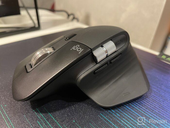 img 1 attached to 🖱️ Logitech MX Master Wireless Mouse: High-Precision Sensor, Easy-Switch up to 3 devices, Meteorite Black review by Kirana ᠌