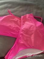 img 1 attached to VamJump Women'S Removable Strap Bandeau High Cut Cheeky Bikini Set Swimsuit review by Jahan Arias