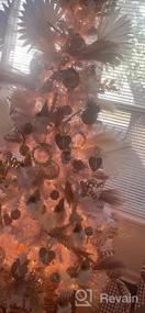img 5 attached to Набор из 25 больших прозрачных пластиковых рождественских шаров - небьющиеся декоративные елочные шары с нежными светло-фиолетовыми украшениями, 2,36 дюйма в диаметре