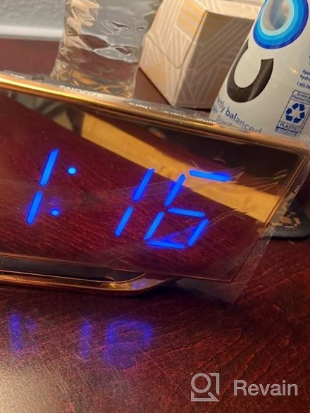 img 1 attached to Digital Clocks, 8.7" LED Mirror Alarm Clocks For Bedrooms With 2 USB Charger Ports,Dual Alarms,7 Levels Brightness & Volume,Snooze,12/24H, Loud Beside Desk Clock For Living Room Office Heavy Sleepers review by David Urbanski