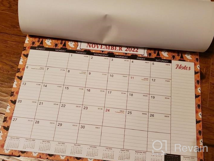 img 1 attached to Stay Organized In 2023 With Our Premium Desk Calendar - 12 Monthly Themes, Large Ruled Blocks & Durable Corner Protectors review by Mike Fedd