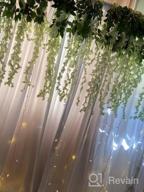 img 1 attached to Stunning White Artificial Wisteria Garland For Home And Wedding Decoration - 12 Pack 3.6 Feet/Piece By DearHouse review by Kenneth Mills