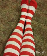 img 1 attached to Women'S Extra Long Striped Socks: HDE Over Knee High Opaque Stockings review by Robin Smith