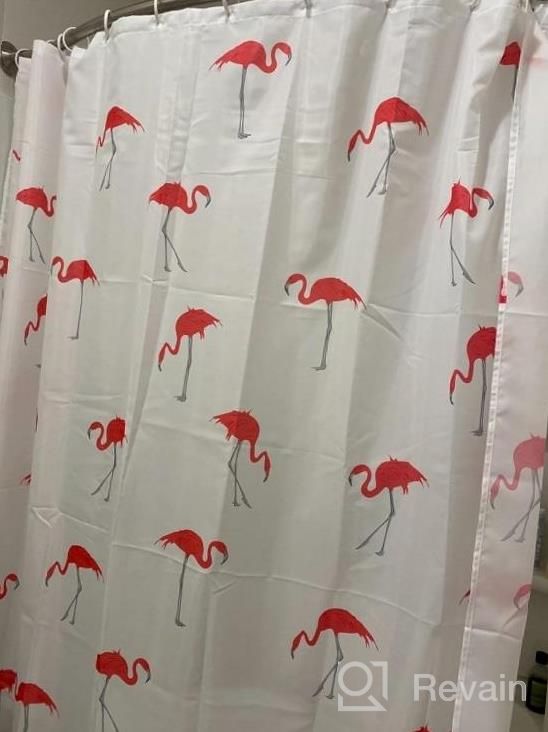 img 1 attached to Add Style And Inspiration To Your Bathroom With MDesign'S Be Awesome Shower Curtain In Almond - Durable, Easy-Care, And Machine Washable review by Richard Stewart