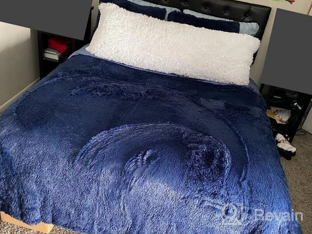 img 1 attached to Plush Shaggy Duvet Cover In Ultra Soft Crystal Velvet, Luxury Fuzzy Bedding (Queen, Aqua Green) With Zipper Closure - 1 Piece Fluffy Faux Fur Comforter Cover review by Bianca Campbell