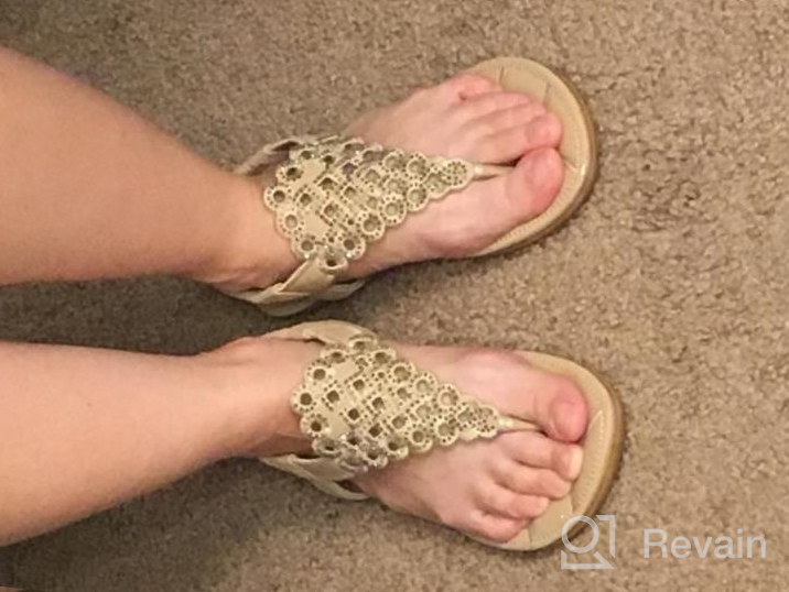 img 1 attached to Sparkle In Style With CARETOO Ladies Bohemia Flat Sandals - Perfect For Summer Beachwalks And Casual Outings! review by Curtis Thilges