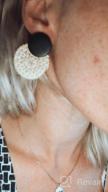 img 1 attached to 🌻 TenFit Rattan Earrings: Handmade Straw Wicker Dangle Earrings for Women - Lightweight Vacation Jewelry review by Christine Cepeda