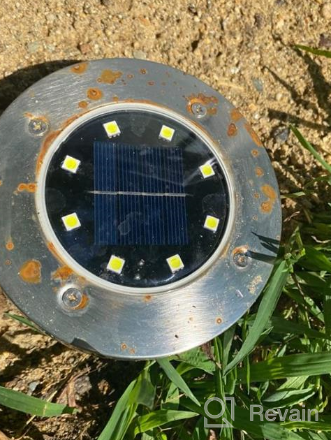 img 1 attached to Upgrade Your Garden With ZGWJ Solar Ground Lights - Brighten Up Your Landscape With 8 LED Disk Lights For Lawn, Pathway, Yard, Deck, Patio & Walkway (White) review by Keith Saywon