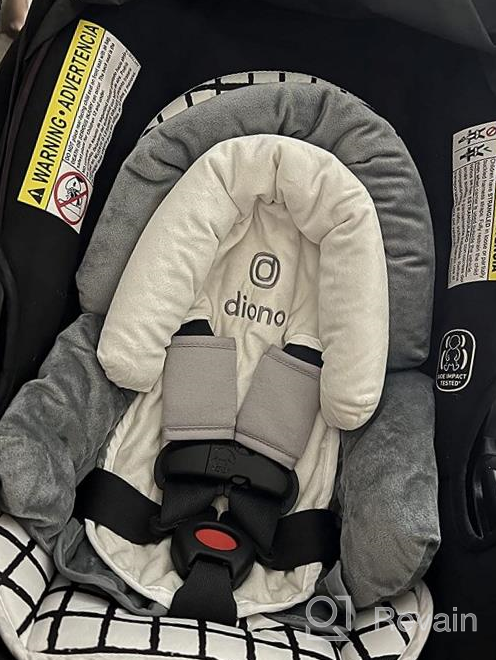 img 1 attached to Diono Cuddle Soft 2-In-1 Baby Head Neck Body Support Pillow For Newborn Baby Super Soft Car Seat Insert Cushion, Perfect For Infant Car Seats, Convertible Car Seats, Strollers, Gray/Pink review by Anthony Colton