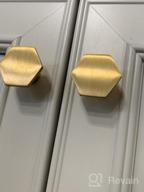 img 1 attached to 8Pcs Solid Brass Hexagon Kitchen Cabinet Knobs Home Office Decoration Hardware Handles And Pulls Wardrobe Knob - RZDEAL 1-1/5 review by Scott Tompkins