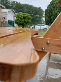 img 5 attached to Круглый деревянный стол для пикника в саду патио на 8 человек со скамейкой - Natural By Gardenized