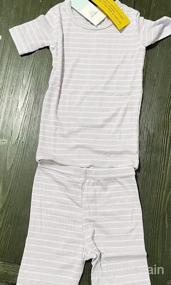 img 7 attached to Пижамный комплект AVAUMA для малышей в рубчик с рисунком в полоску для плотного прилегания к одежде для сна, идеально подходит для повседневного ношения