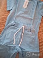 img 1 attached to 👕 POBIDOBY Cotton Linen Boy's T-Shirt and Shorts Set: Summer Short Sleeve Children's Two Piece Clothing Pants Sets review by Terry Kohl