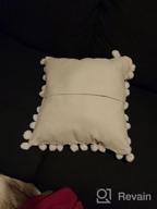 img 1 attached to Set Of 2 Decorative Pillowcase Covers, 18X18 Inches With Pom Pom Accents, In White And Black review by Gregory Sirgio