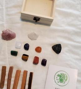 img 5 attached to Simurg Premium Chakra Healing Crystal Stone Set - 16Pcs для начинающих, медитация, исцеление кристаллами, рейки, духовная метафизика, очищение ауры